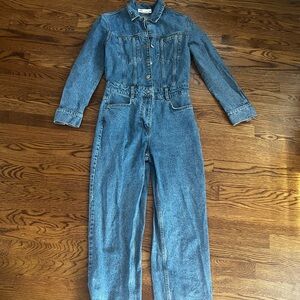 Zara Blue Denim Jumpsuit